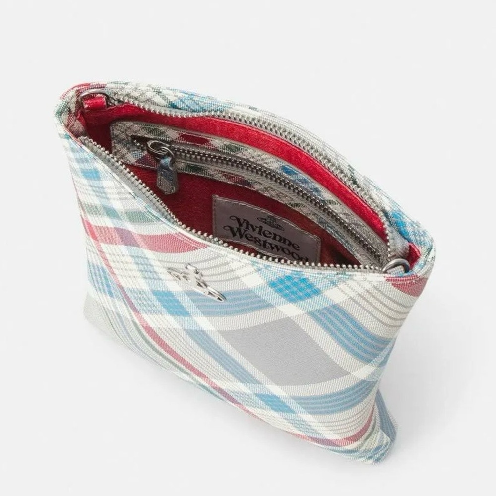 Vivienne Westwood Squire Square Crossbody Madras Tartan Check - Picture 5 of 9